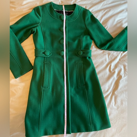 Banana Republic Wool Blend Collarless Coat, in Green, Size US S - Picture 9 of 12